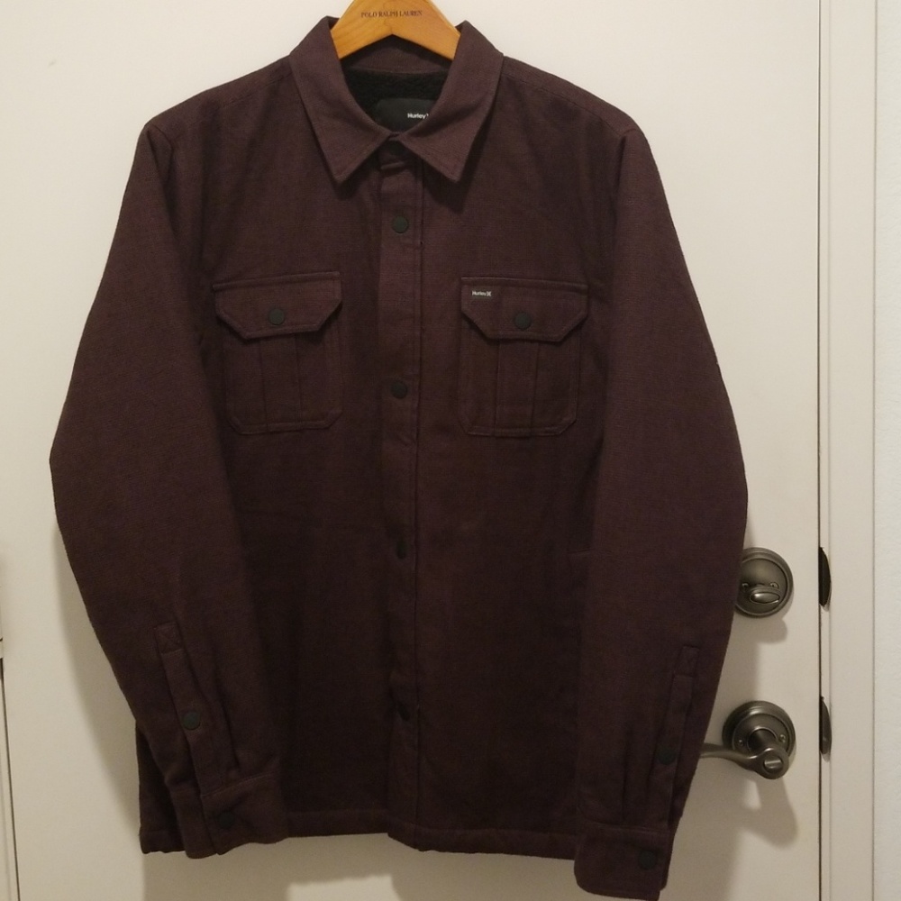 💥Hurley Auburn mens sherpa lined shirt/jacket💥